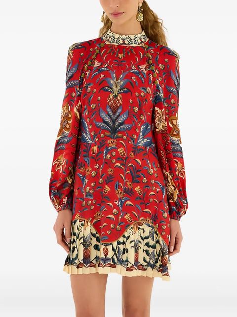 FARM Rio buttoned floral-print mini dress - Red - zdjęcie produktu nr 1