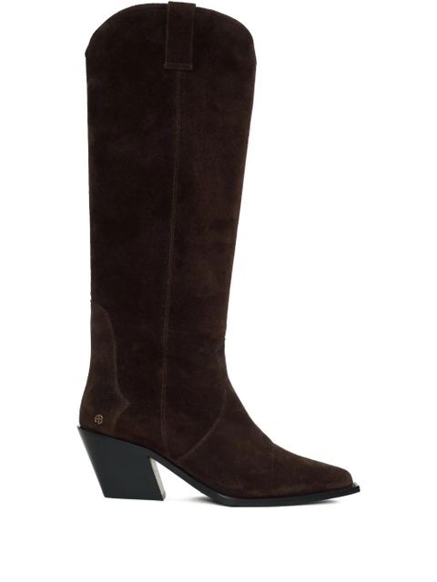 ANINE BING 70mm Tania suede knee-high boots - Brown - zdjęcie produktu nr 1