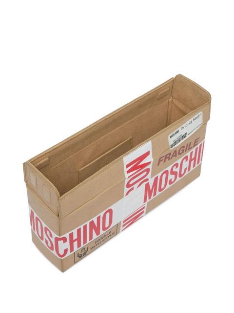 Moschino carton-box clutch bag - Brown