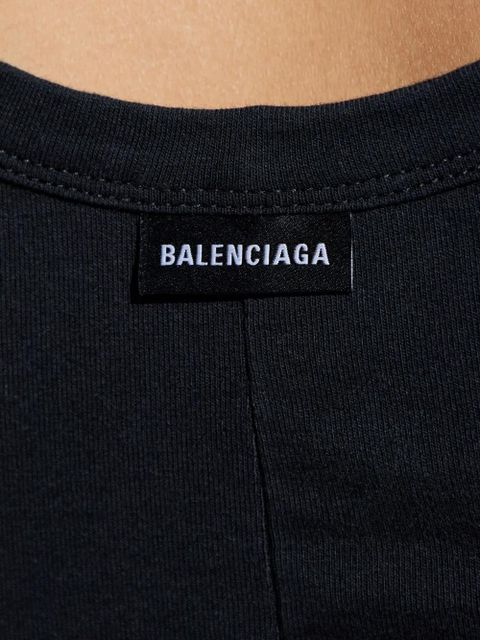 Balenciaga logo-patch dress - Black