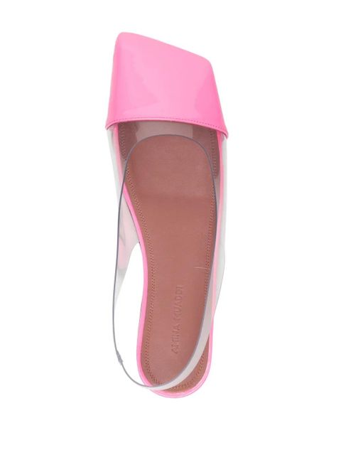Amina Muaddi Ane slingback ballerina shoes - Pink
