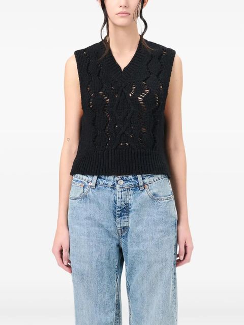 OUR LEGACY Cable Michigan tank top - Black