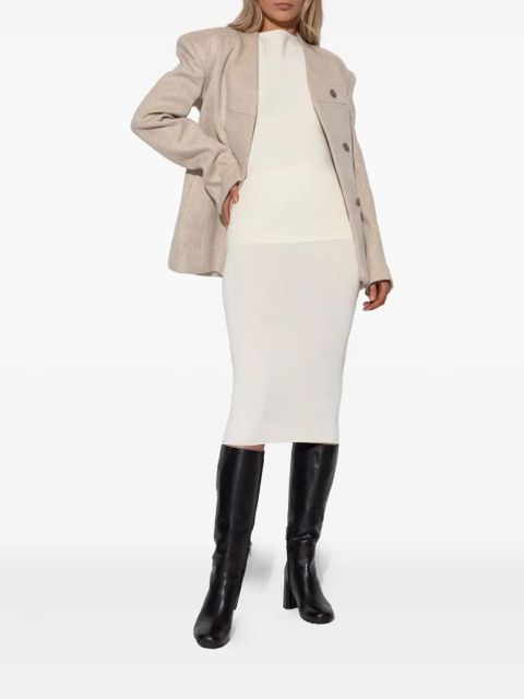 ENTIRE STUDIOS ribbed midi skirt - Neutrals