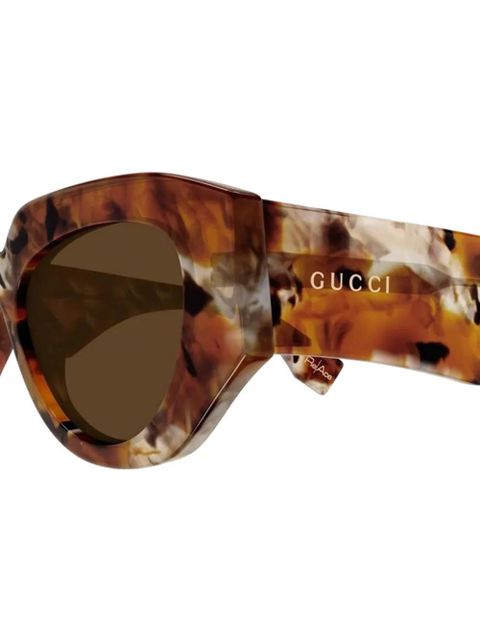 Gucci Eyewear havana round sunglasses - Brown - zdjęcie produktu nr 2