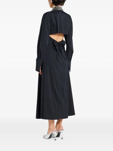 Simon Miller embellished open-back midi dress - Black