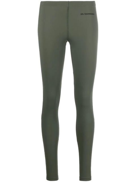 Jil Sander logo-print leggings - Green - zdjęcie produktu nr 1