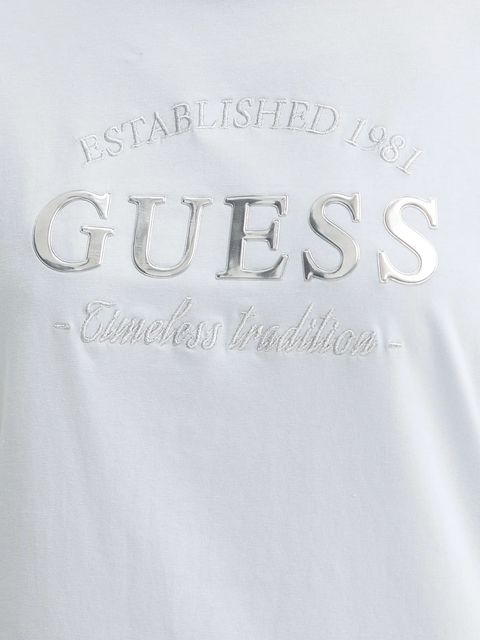 Guess t-shirt bawełniany NINA damski kolor niebieski V5YI12 J1314