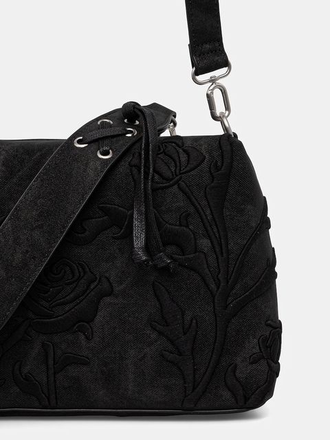 Desigual torebka ROMEO FLORAL TOTAL BL kolor czarny 25WAXP41