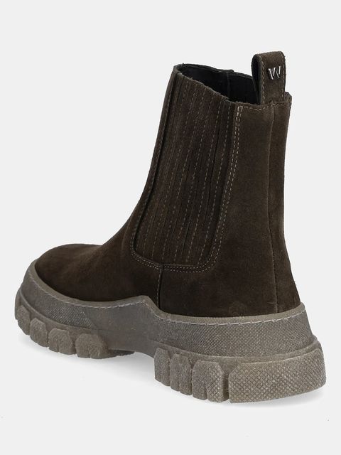 Weekend Max Mara sztyblety zamszowe Genepi damskie kolor zielony na platformie 2525796035600