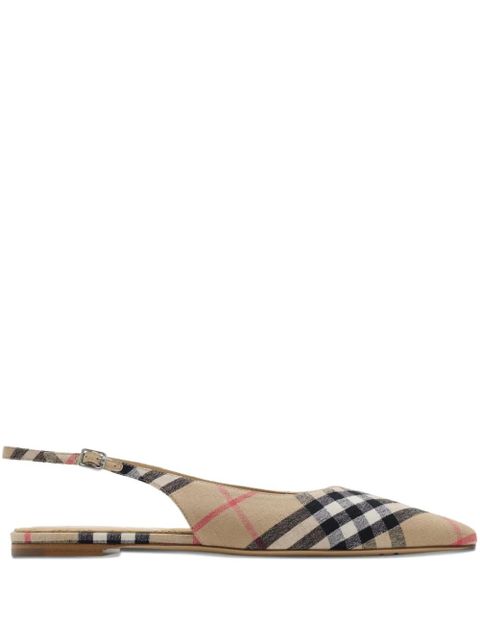 Burberry checked ballet flats - Neutrals - zdjęcie produktu nr 1