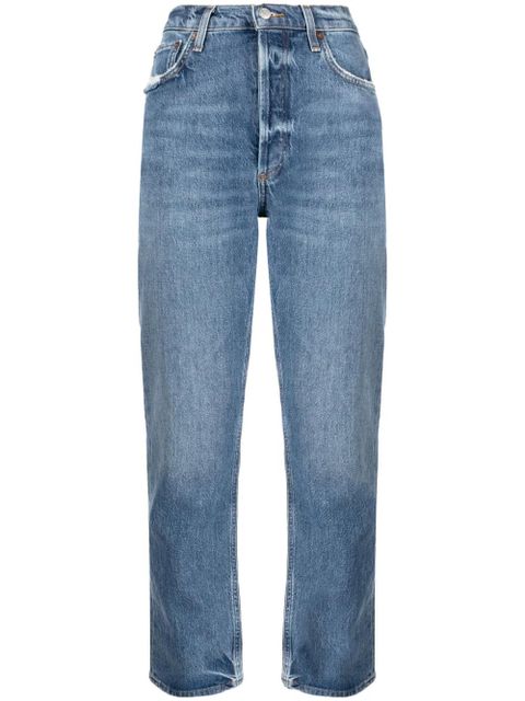 AGOLDE Riley cropped jeans - Blue - zdjęcie produktu nr 1
