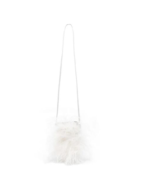 Yves Salomon feather-detail cross body bag - White - zdjęcie produktu nr 1