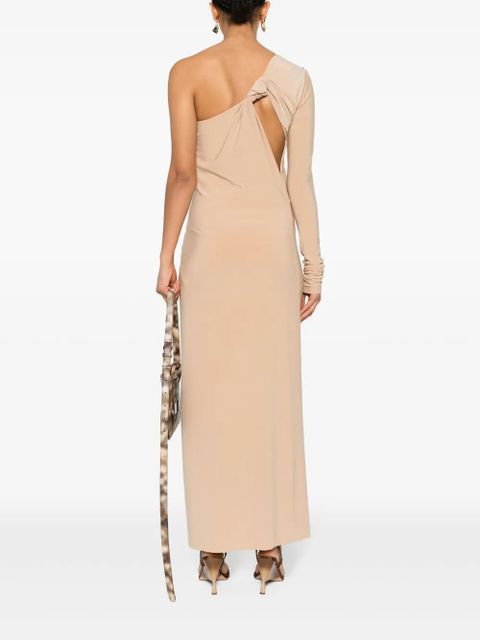 Sportmax one-shoulder maxi dress - Neutrals