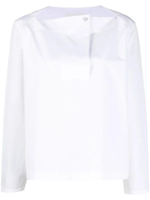 Jil Sander long-sleeved cotton blouse - White - zdjęcie produktu nr 1