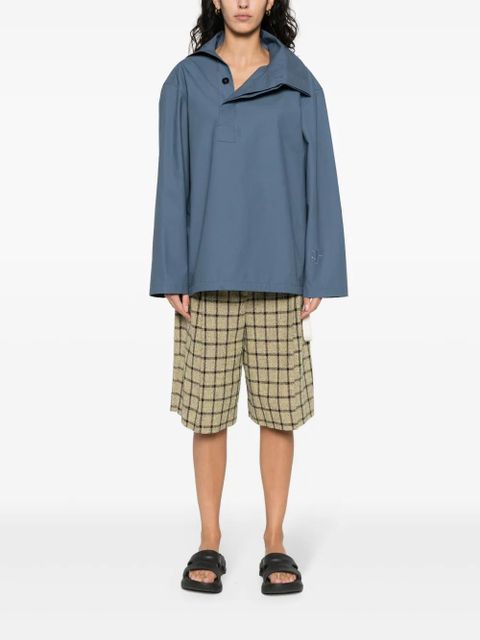 Jil Sander logo-embroidered cotton blouse - Blue - zdjęcie produktu nr 2