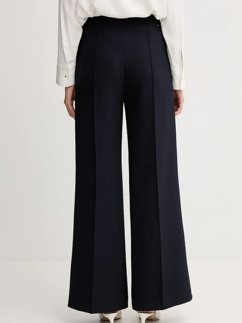 Tommy Hilfiger spodnie damskie kolor granatowy dzwony high waist WW0WW48406