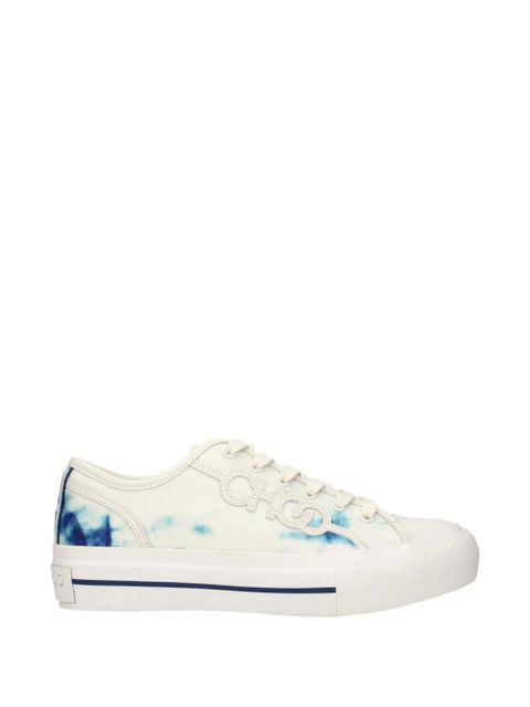 Jimmy Choo tie-dye logo-patch sneakers - Neutrals - zdjęcie produktu nr 1