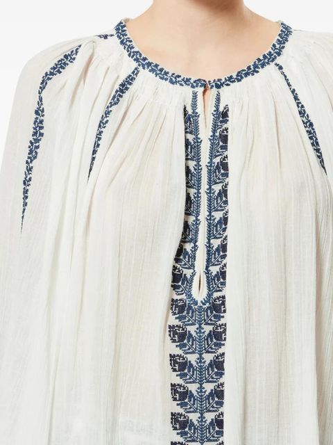 MARANT ÉTOILE Lena embroidered blouse - White