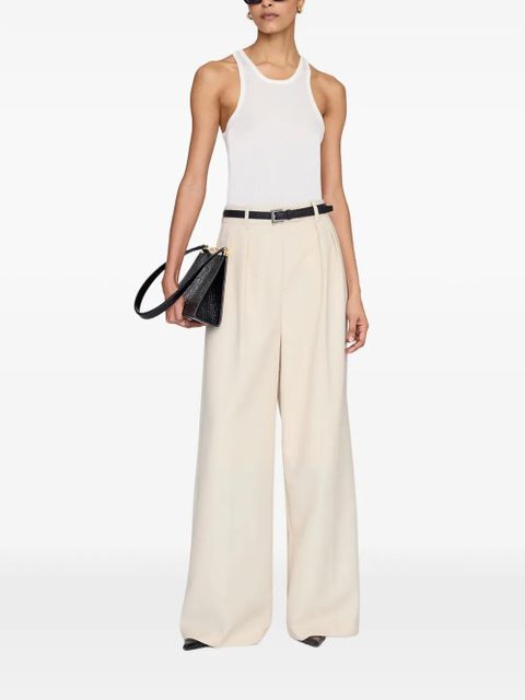 ANINE BING Lou pleated trousers - Neutrals