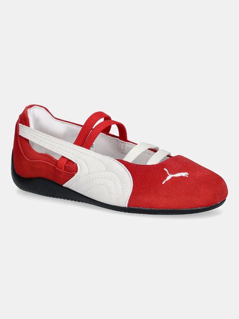 Puma baleriny zamszowe Speedcat Ballet kolor czerwony 401287 - zdjęcie produktu nr 1