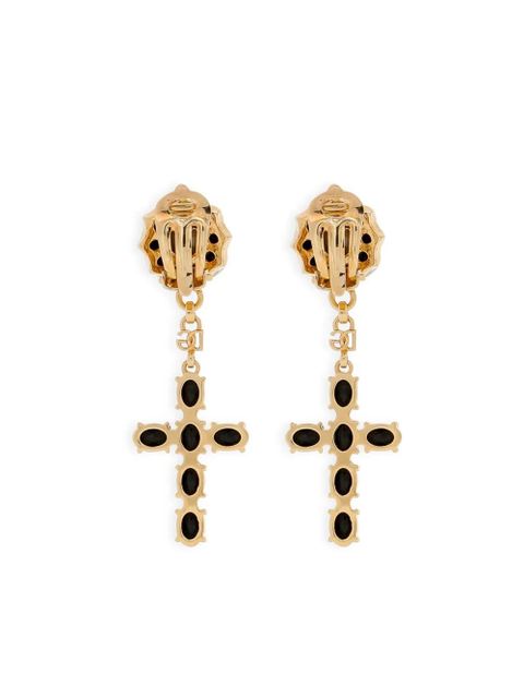 Dolce & Gabbana cross pendant clip-on earrings - Gold - zdjęcie produktu nr 2