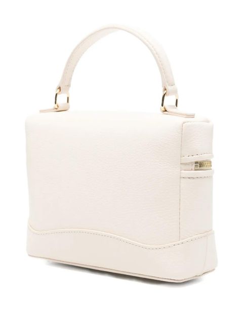 SANDRO grained leather zip-fastening tote bag - Neutrals