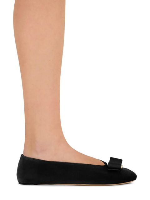 Ferragamo Vara bow-detail ballet flats - Black