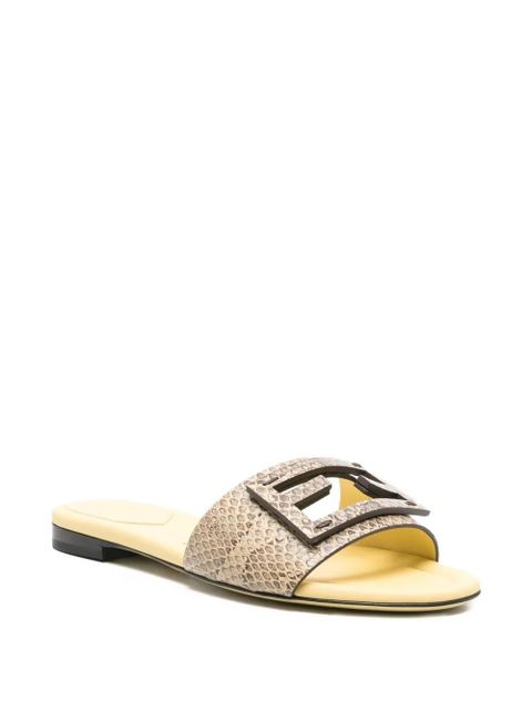 FENDI snakeskin leather sandals - Yellow - zdjęcie produktu nr 2