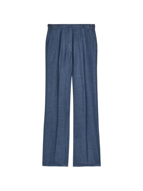 Gabriela Hearst buckle-detail trousers - Blue - zdjęcie produktu nr 1