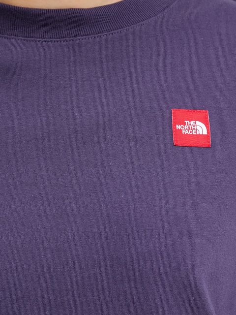 The North Face t-shirt bawełniany Redbox damski kolor fioletowy NF0A8EG61JI1