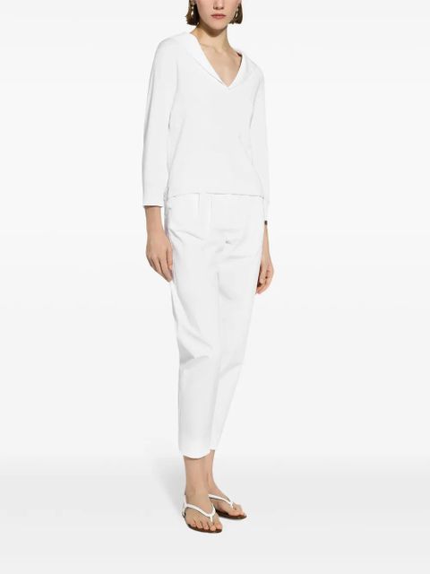 Dolce & Gabbana Sailor collar sweater - White