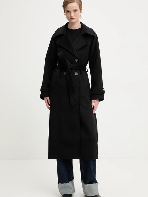 Abercrombie & Fitch płaszcz kolor czarny KI144-5191-900 - zdjęcie produktu nr 2