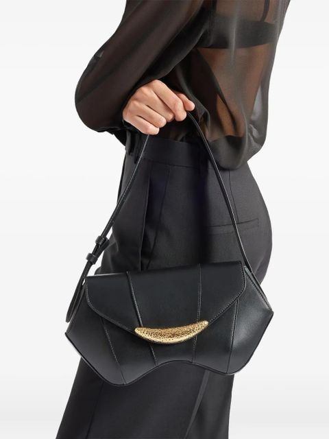 Giuseppe Zanotti curved-shape shoulder bag - Black
