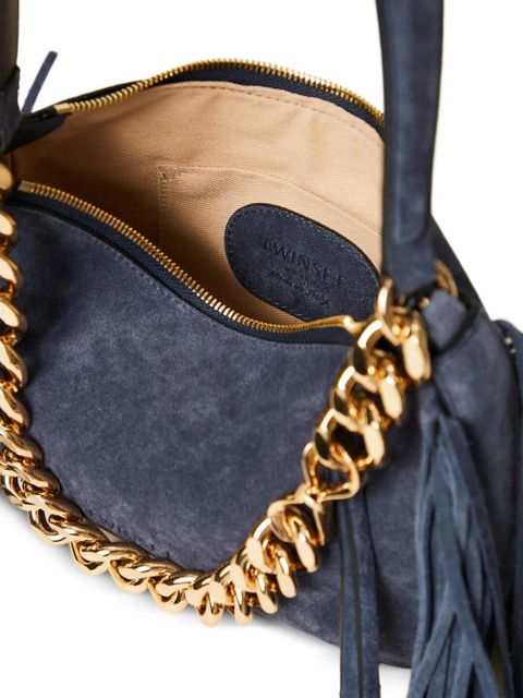 TWINSET Liliane fringed chain-strap shoulder bag - Blue