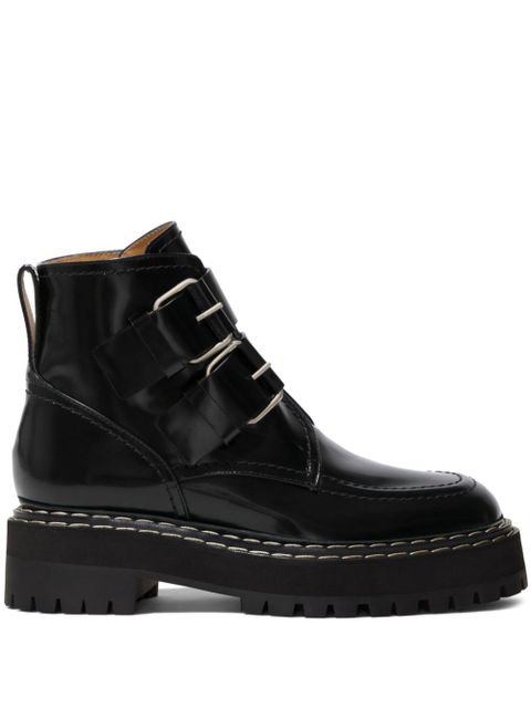 Proenza Schouler buckled bike boots - Black