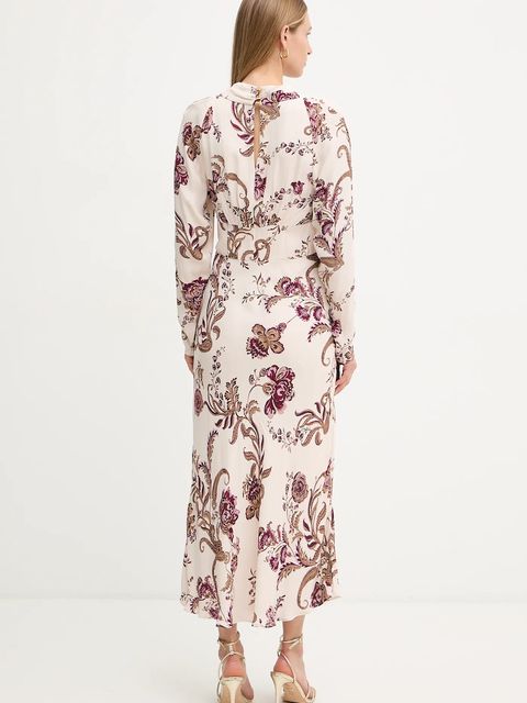 Marciano by Guess sukienka DENISE kolor beżowy maxi rozkloszowana 5BGK32 7352A