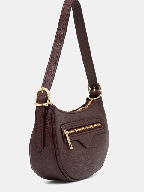 Answear Lab torebka skórzana kolor bordowy