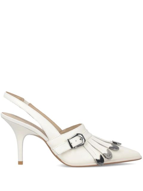 PINKO slingback fringed-detail pumps - White - zdjęcie produktu nr 1