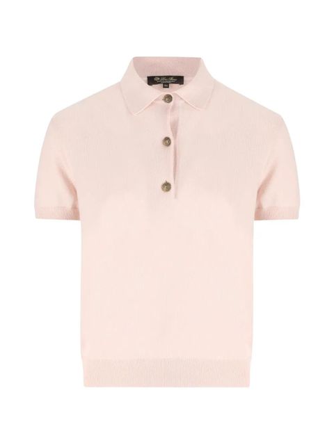 Loro Piana half-button polo top - Pink - zdjęcie produktu nr 1