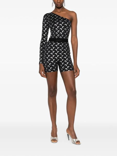 Marine Serre moon-printed asymmetric top - Black - zdjęcie produktu nr 2