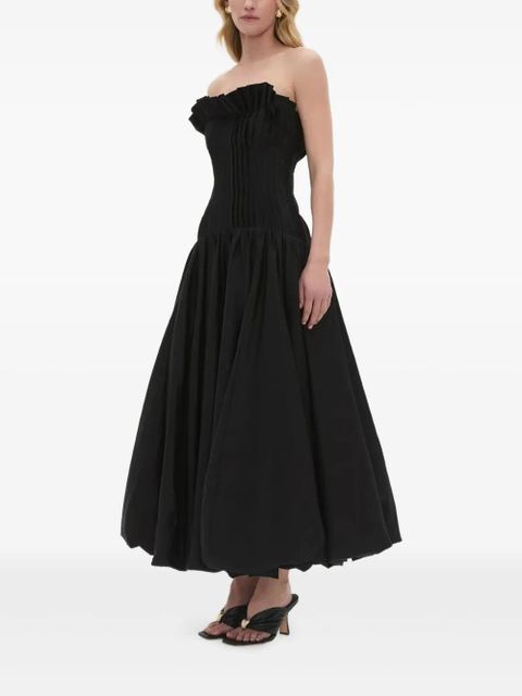 Aje Ivy ruffled strapless midi dress - Black