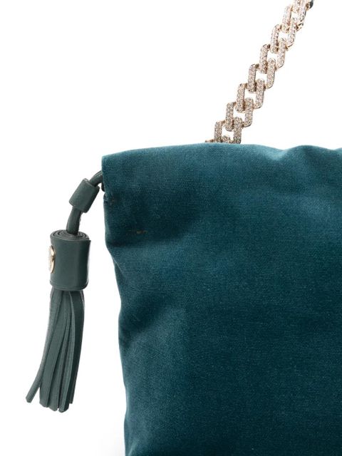 Aspinal Of London Amelia velvet tote bag - Blue
