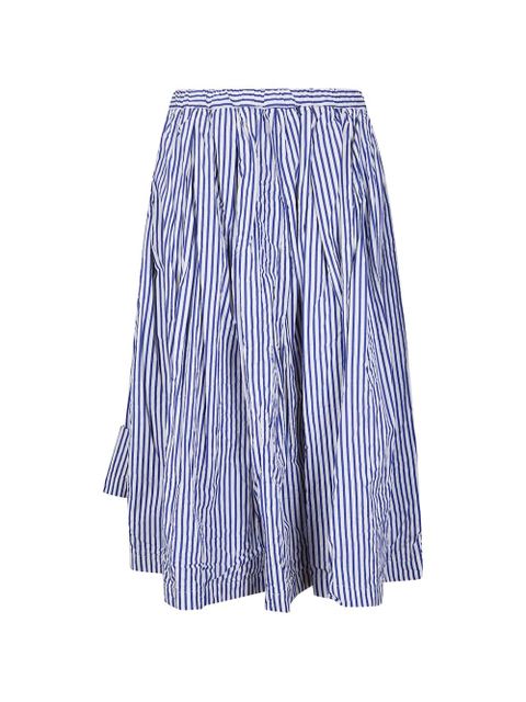 Comme Des Garçons striped pleated midi skirt - Blue - zdjęcie produktu nr 1
