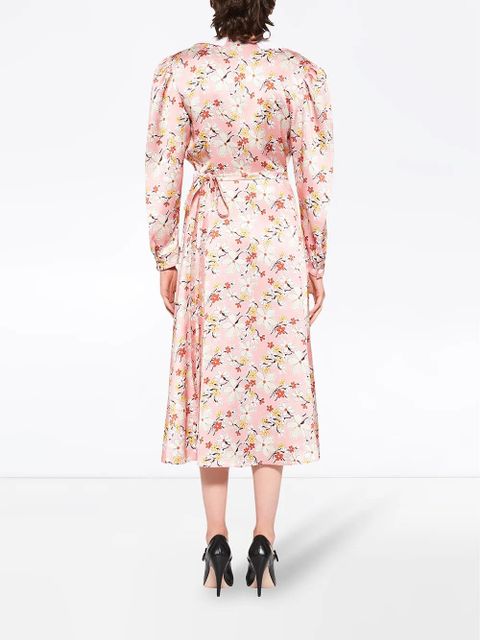 Miu Miu floral print sablé dress - Pink
