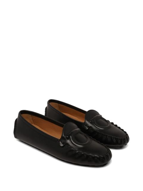 Ferragamo logo-detail loafers - Black