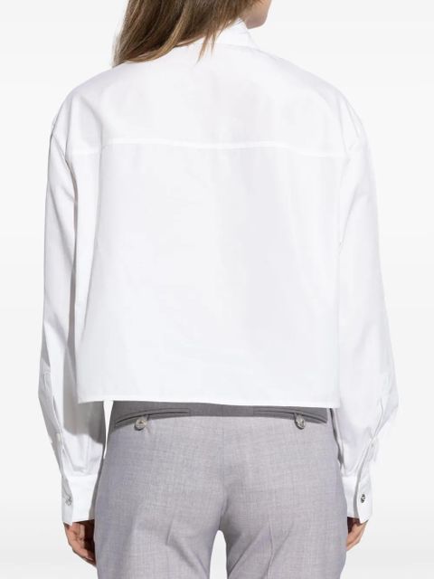 Versace Medusa-plaque cotton shirt - White