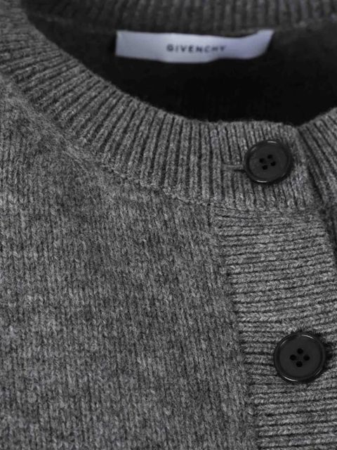 Givenchy logo-embroidered cardigan - Grey
