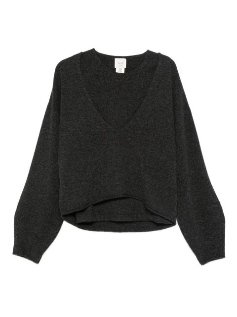 Alysi supersoft v-neck sweater - Grey - zdjęcie produktu nr 1