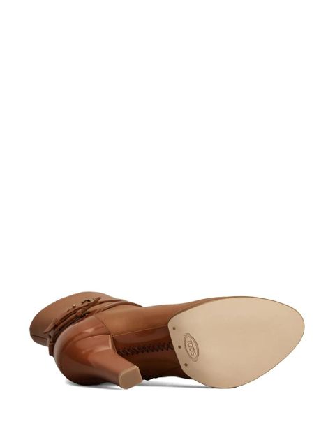 Tod's 105mm leather ankle boots - Brown