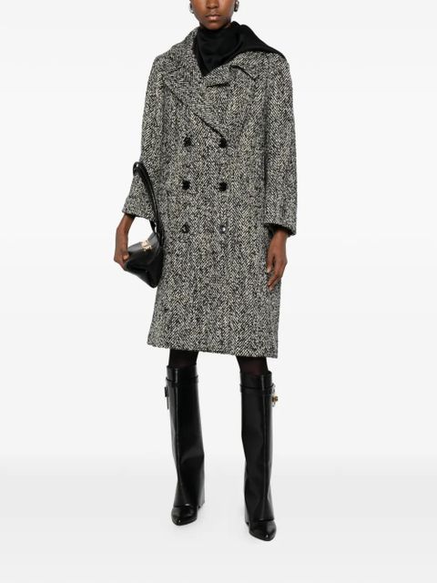 Dolce & Gabbana double-breasted herringbone coat - Black - zdjęcie produktu nr 2